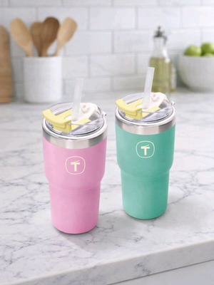 Tupperware Trendy Thermos 630 ml new in pink and green