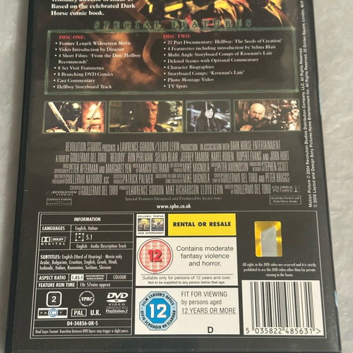 Hellboy 2004 DVD like new, English edition with Greek subtitles