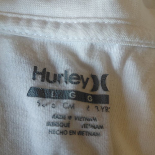 Hurley T Shirt Size 12-13 Like New, White