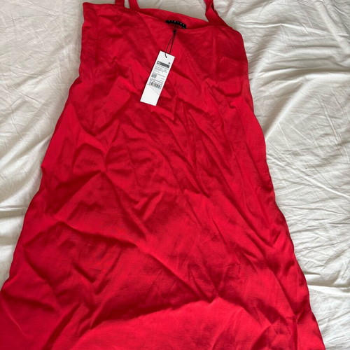 Sisley women's short dress new, red, size S