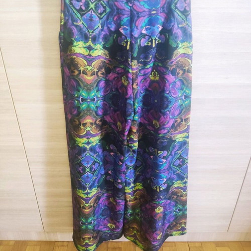 Satin pants with gift new, multicolor purple