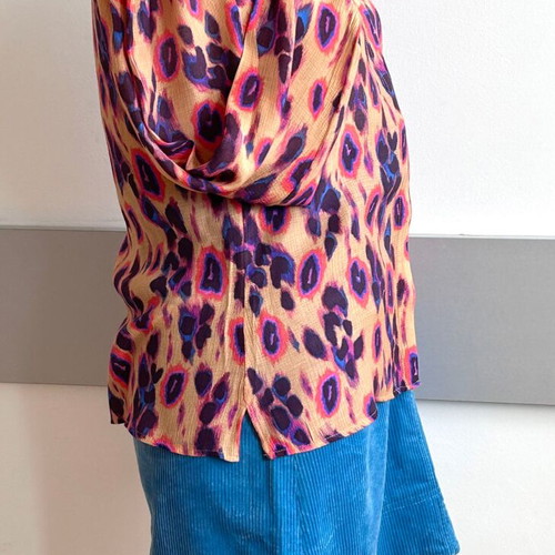 Arket blue skirt and Dante 6 colorful blouse like new