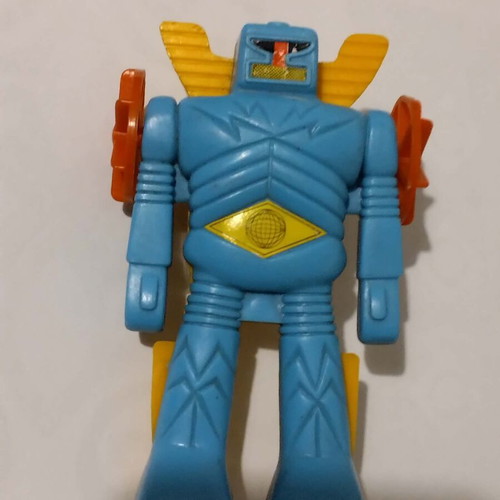 Wind-up robot with wheels like new