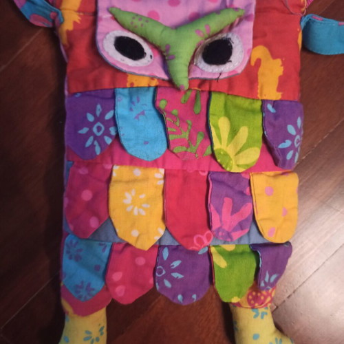 Children's owl bag used, colorful