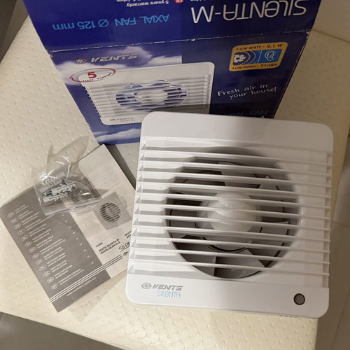 Vents Silenta-M axial fan Ø125 mm, 9.1W, 31dBA