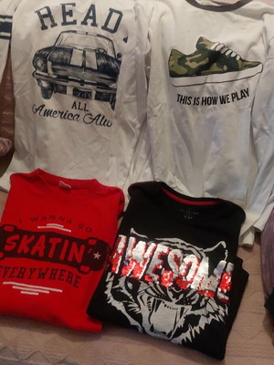 Μπλουζάκια λεπτά μεταχειρισμένα για αγόρι 12 ετών, πακέτο 8 τεμαχίων