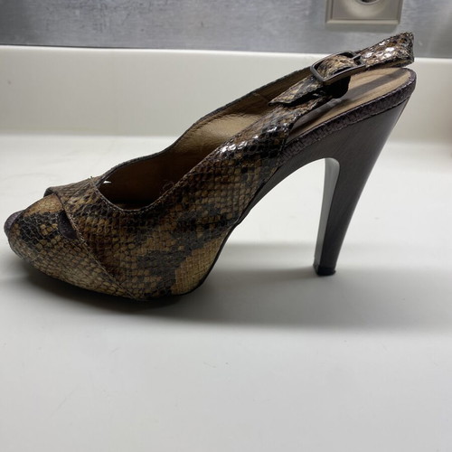 Hispanitas high-heeled sandals like new, beige and brown, size 38