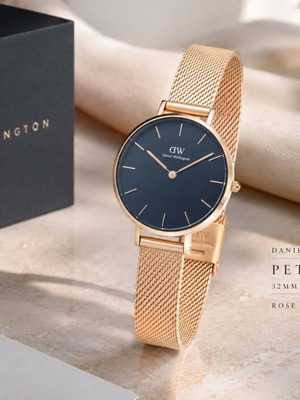 Daniel Wellington Classic Petite Watch with Rose Gold Metal Bracelet