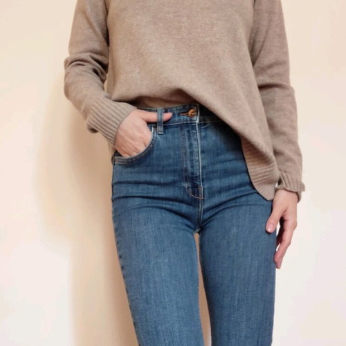 Massimo Dutti wool and cashmere turtleneck like new, S/M, beige-gray