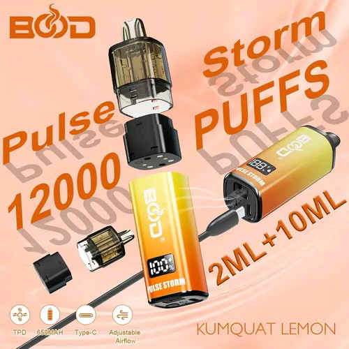 BOD Pulse Storm Vape Kit new with detachable 2ml+10ml pod