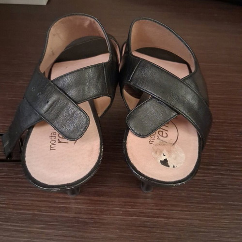 Leather sandals used, size 41, black