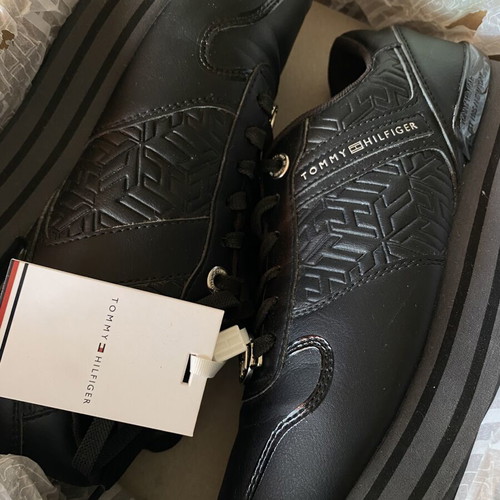 Tommy Hilfiger black platform sneakers