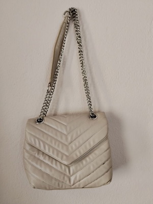 Parfois shoulder bag like new, beige nude with chain strap