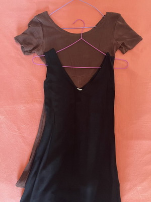 Ishtar Fashiontales mini dresses used, brown skater & black sleeveless V