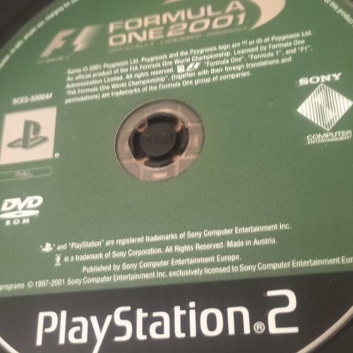 Formula One 2001 PlayStation 2 game used, no cover