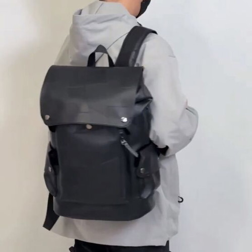 Unisex backpack new with patchwork design, synthetic leather