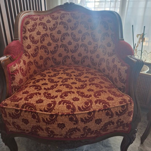 Classic Baroque Living Room Set Louis XV style used, sofa and 2 armchairs