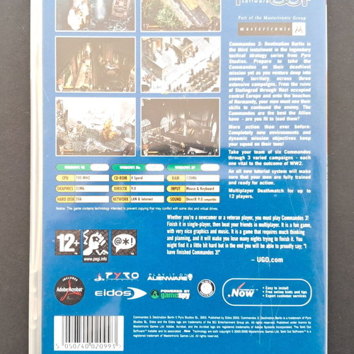 Commandos 3 Destination Berlin PC game like new