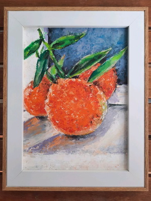 Oil painting Mandarins 24×19 cm, new