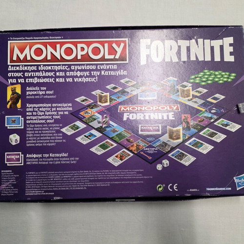 Monopoly Fortnite 2018 used with missing pieces