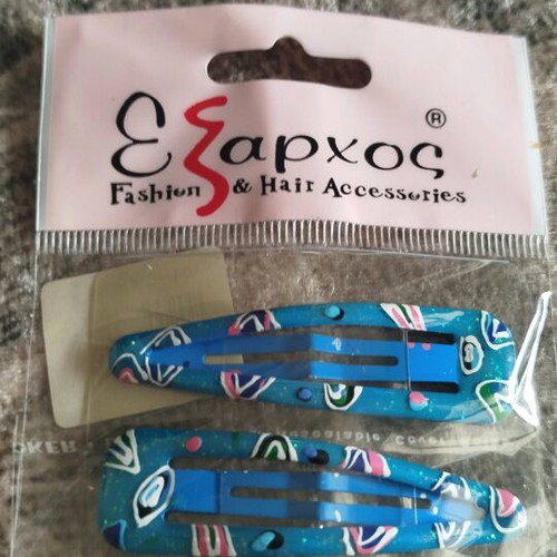 Hair clips new, pack of 8, blue