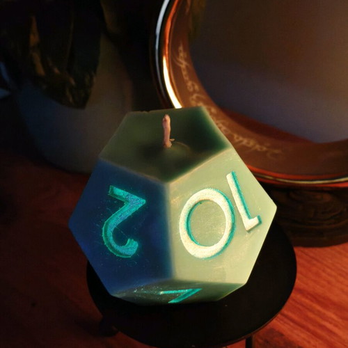Handmade candle D12 glow in the dark, new, scented