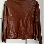  100% Leather Γυναικείο δερμάτινο jacket μέγεθος 40 καφέ
