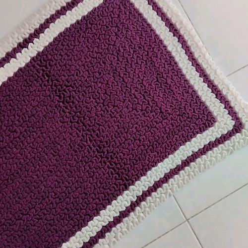 Handmade knitted rug like new, 180x65 cm, pure wool
