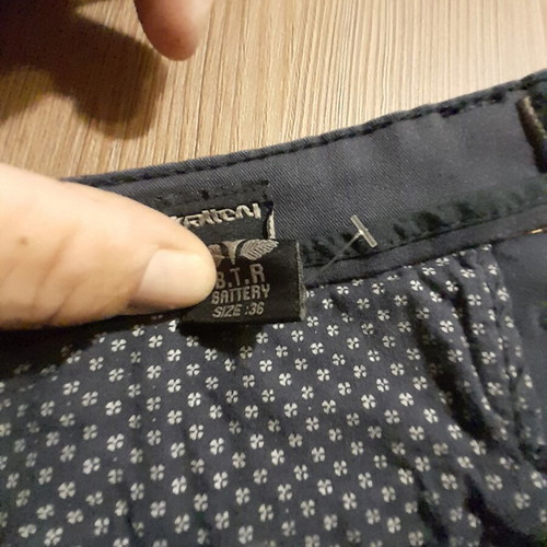Battery men's cotton pants size 36, navy blue