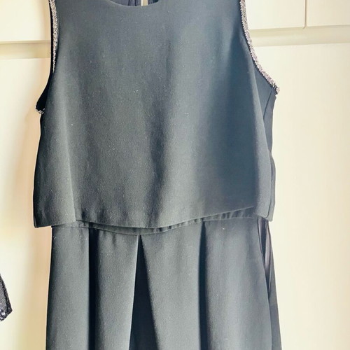 Mango mini dress used, black with beaded sleeve details