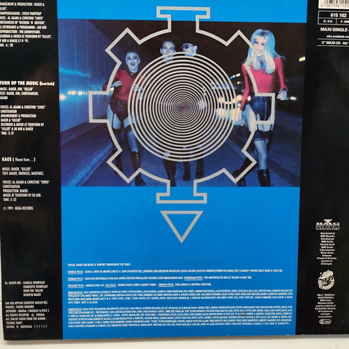 Dr. Baker Turn Up The Music 12" vinyl maxi-single used, 1991 German edition