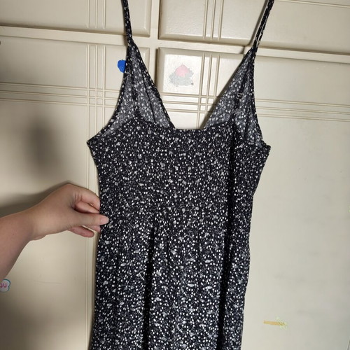 Maxi floral dress like new, 100% viscose, black and white, M/L