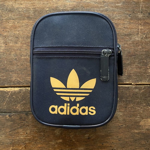 Adidas limited edition blue and gold pouch bag