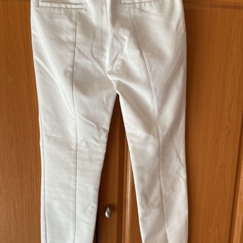 Zara women's pants new, broken white with cream color, elastic back, side zipper, size S