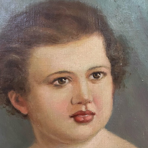 Маслена картина Д. Капсокефалос момиче като нова