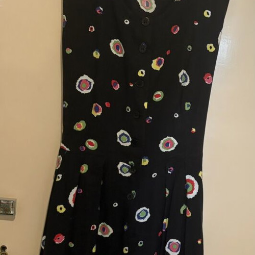 Mexx romper with printed fabric belt, size Large 40, like new