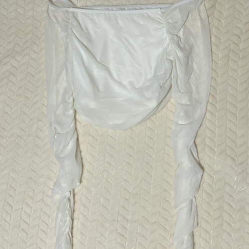 White mesh top like new, size S