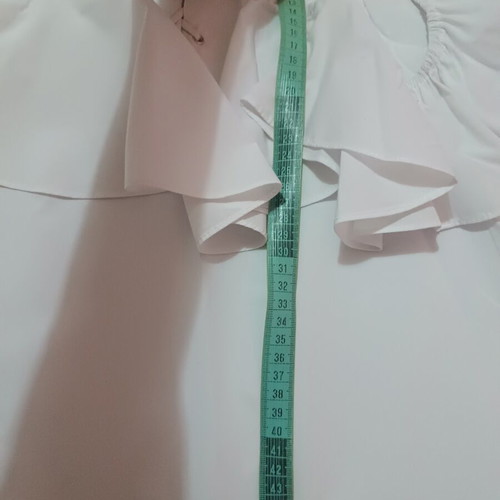 Zara Girls white blouse with open shoulders, used, age 11–12