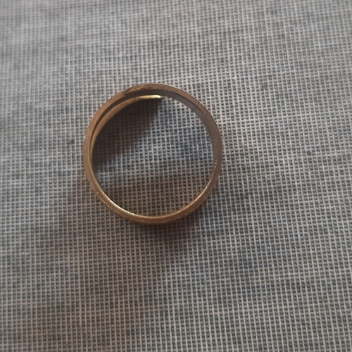 Dylos handmade copper ring gold matte, new