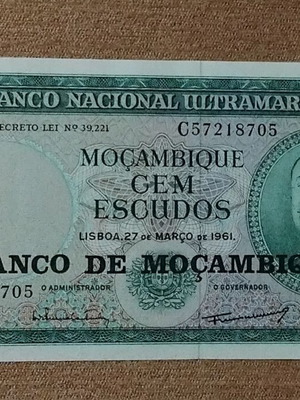 Mozambique 100 Escudos 1961 banknote new, rare