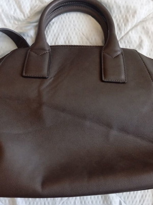 Mango leather shoulder bag, grey