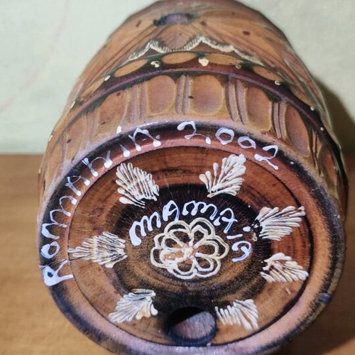 Wine barrel used, missing spigot and stopper