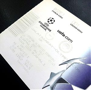Εισιτήριο GALATASARAY - ΟΛΥΜΠΙΑΚΟΣ Champions League 2003 - Άκοπο εισιτήριο ΓΑΛΑΤΑΣΑΡΑΙ - ΟΣΦΠ Απο το ματς στην Τουρκία