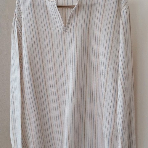 Linen Men's Striped Shirt Red Union (Size XL)