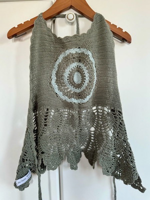 Zara knitted top used, green, size M