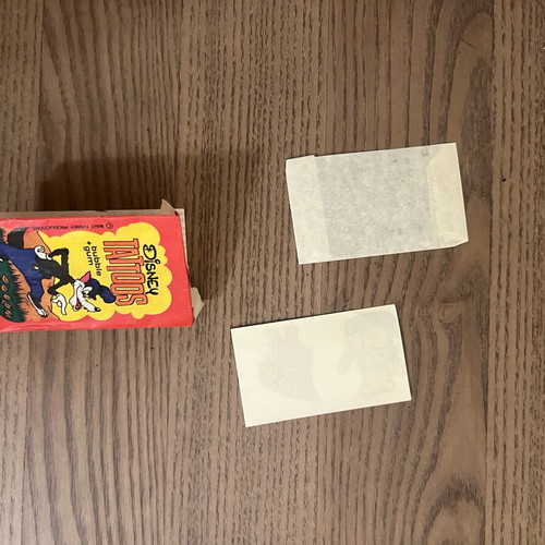 Dandy Disney bubble gum wrapper with two tattoo stickers like new