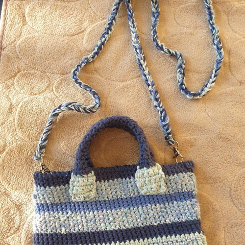 Boho crochet shoulder and hand bag for mobile phone, new