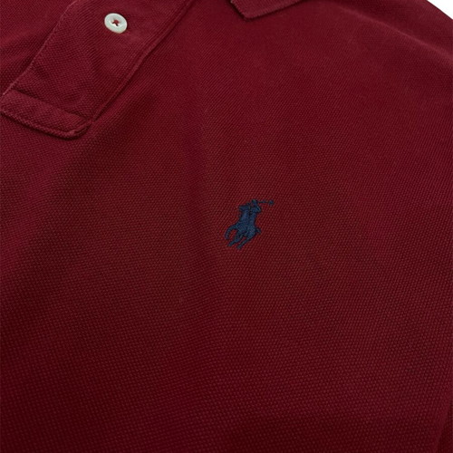 Ralph Lauren men's blouse with collar like new, red, size L