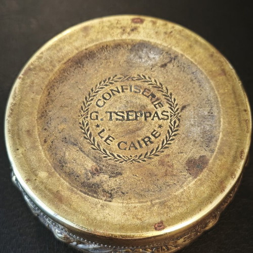 Vintage Bonbonnière Box Tseppas Brass Used