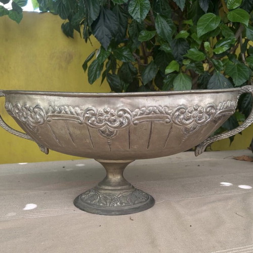 Large Antique Pewter used, decorative piece